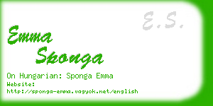 emma sponga business card